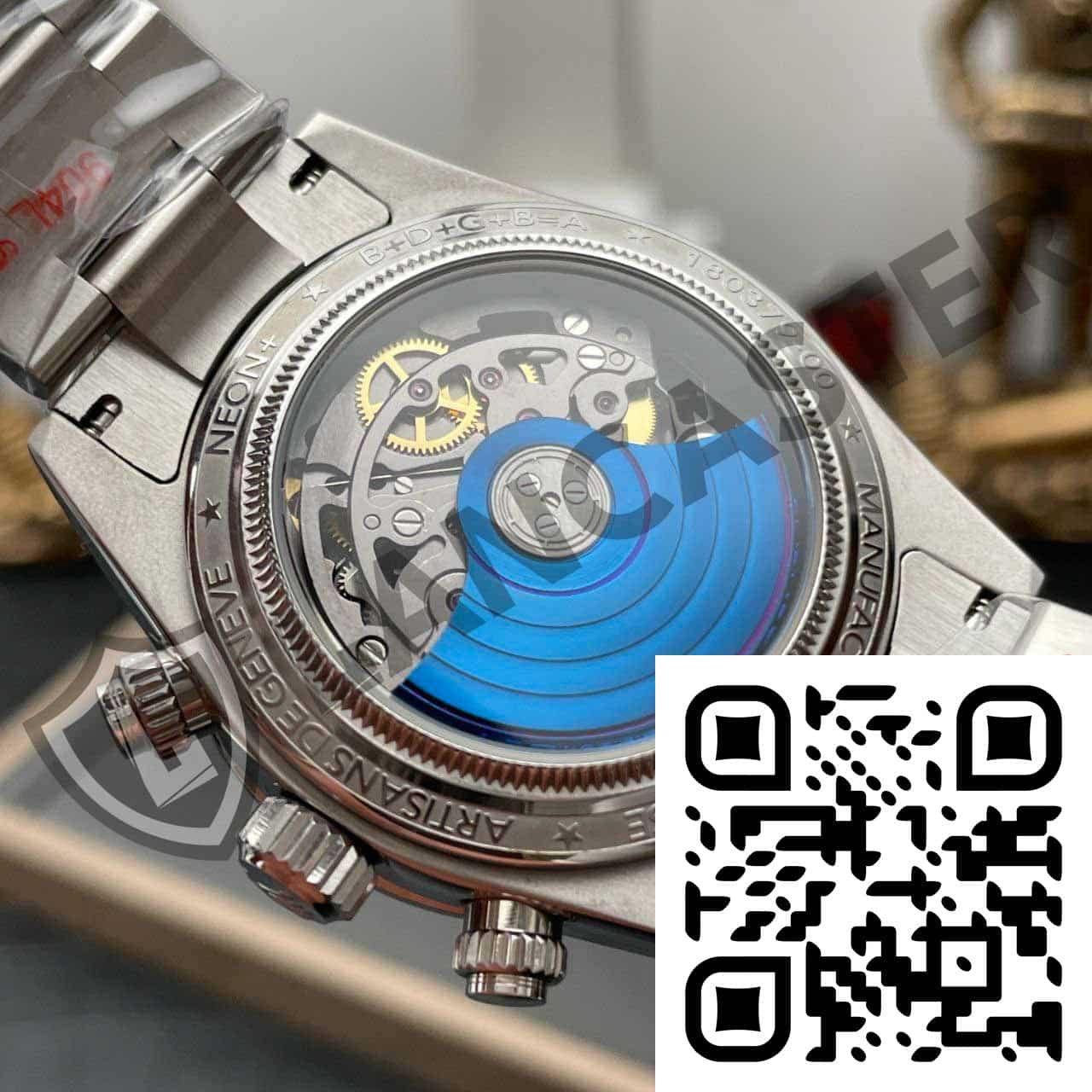 a close up of a watch