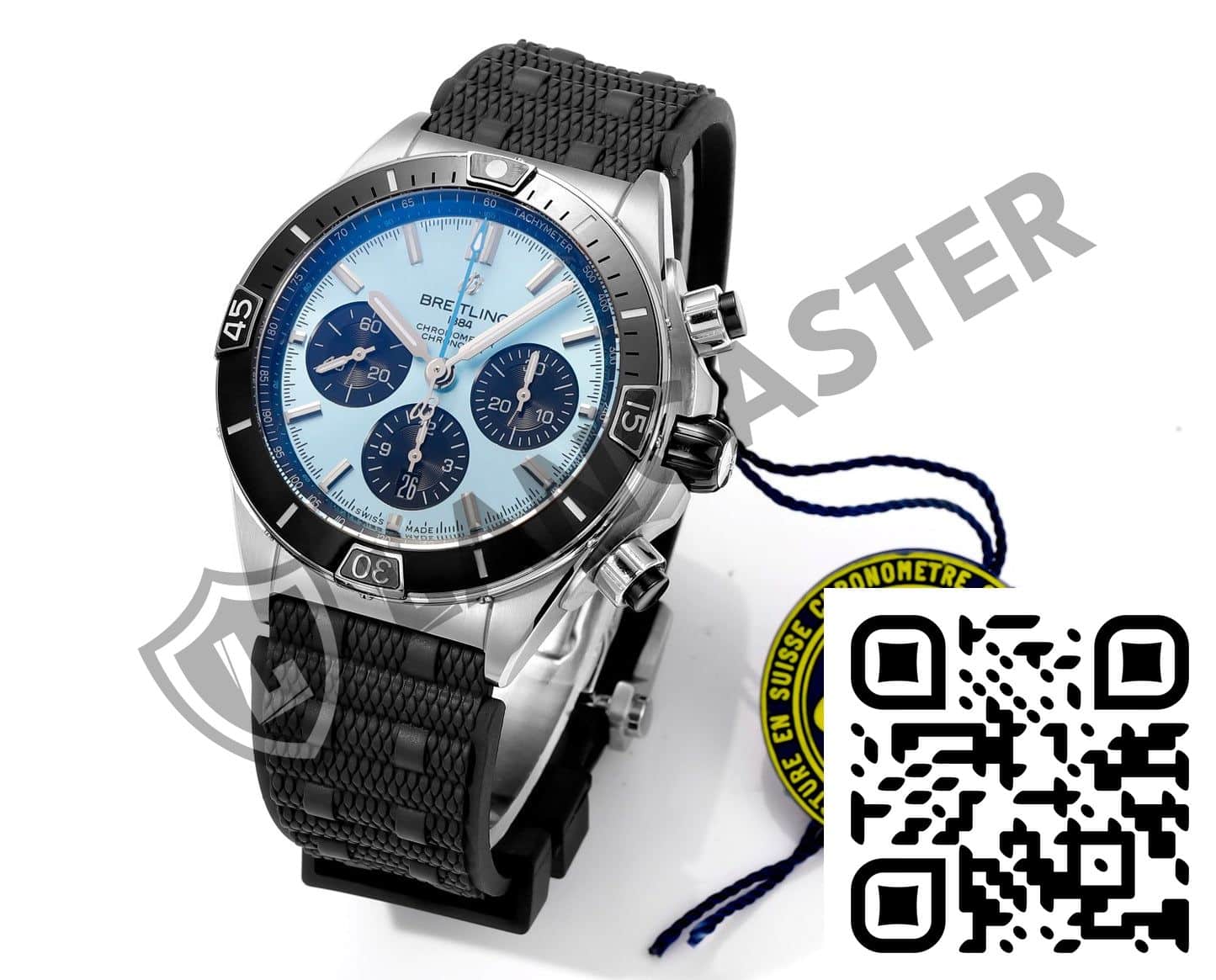 a watch with a qr code