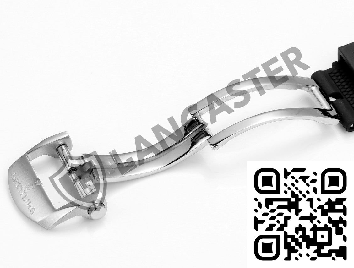 a metal object with a qr code