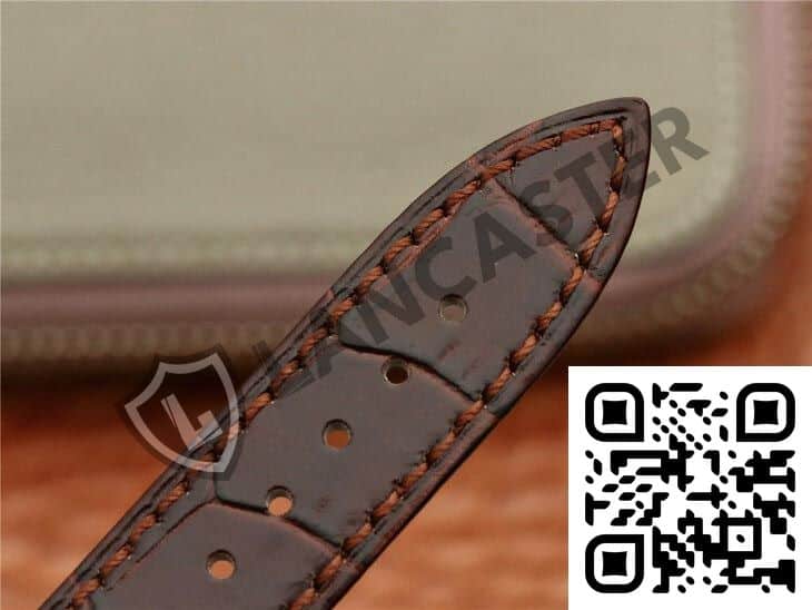 a close up of a watch strap