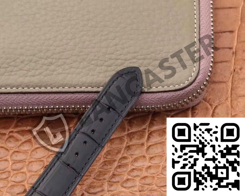 a close up of a leather strap